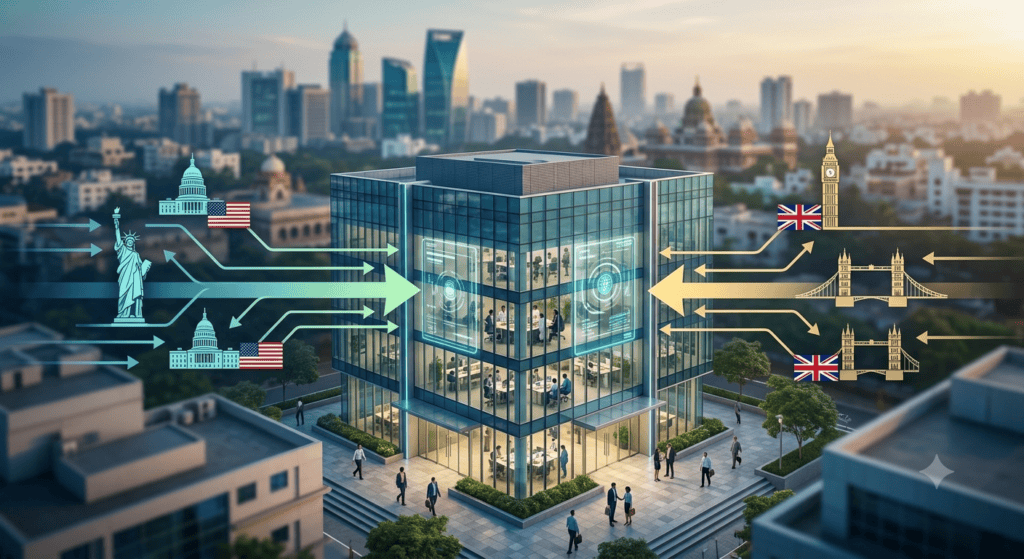 Global Capability Centre GCC setup in India for US and UK companies